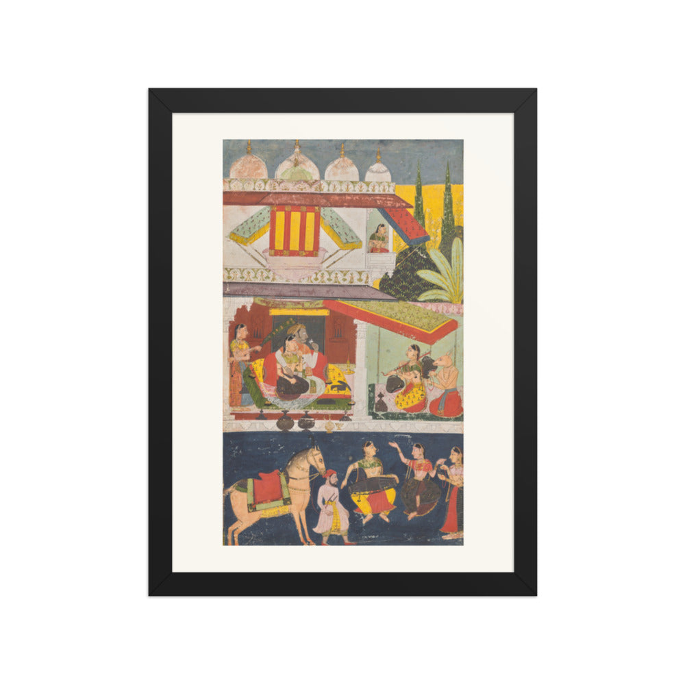 Shri Raga, from a Ragamala — Restored Rajput Wall Art — view 2