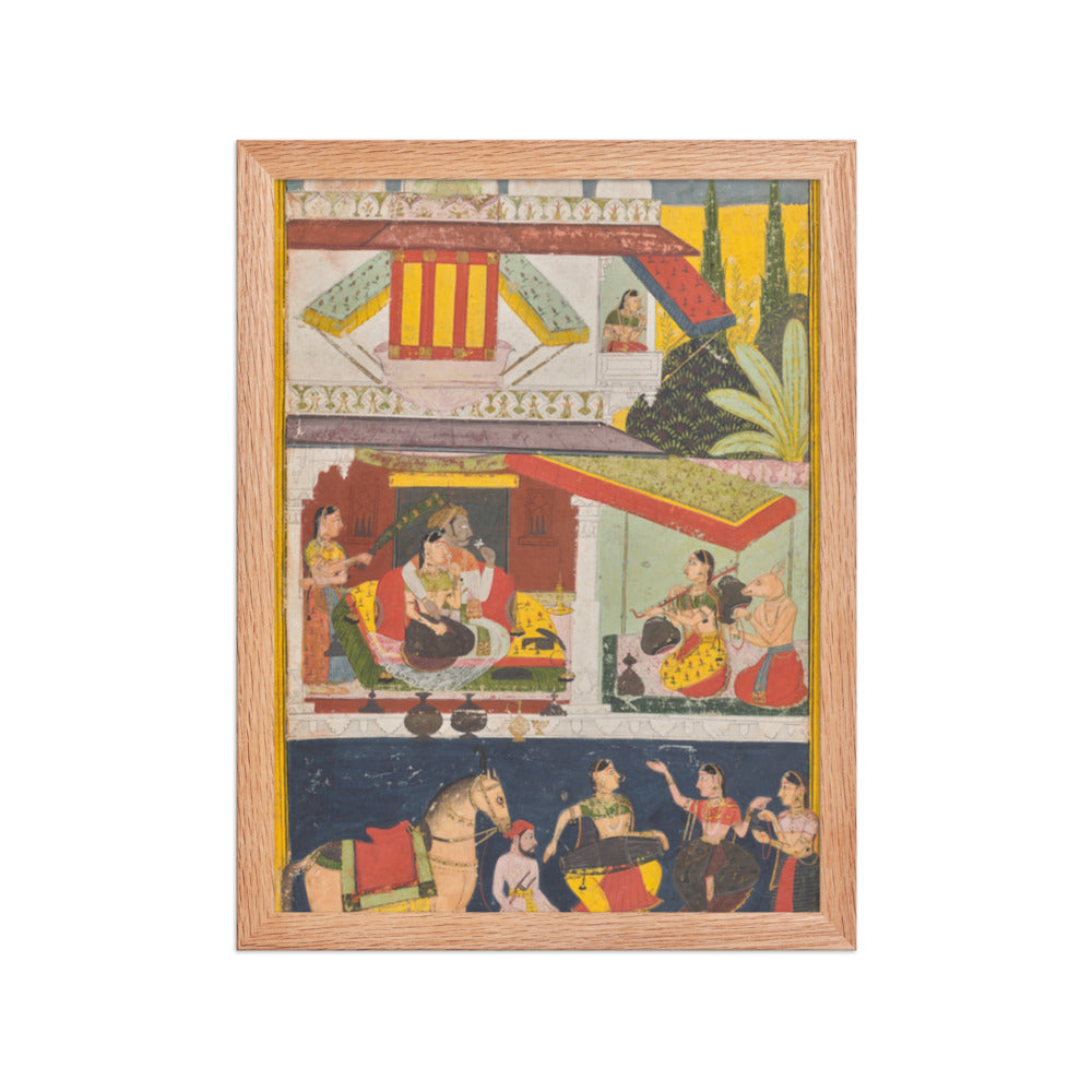 Shri Raga, from a Ragamala — Restored Rajput Wall Art — view 4