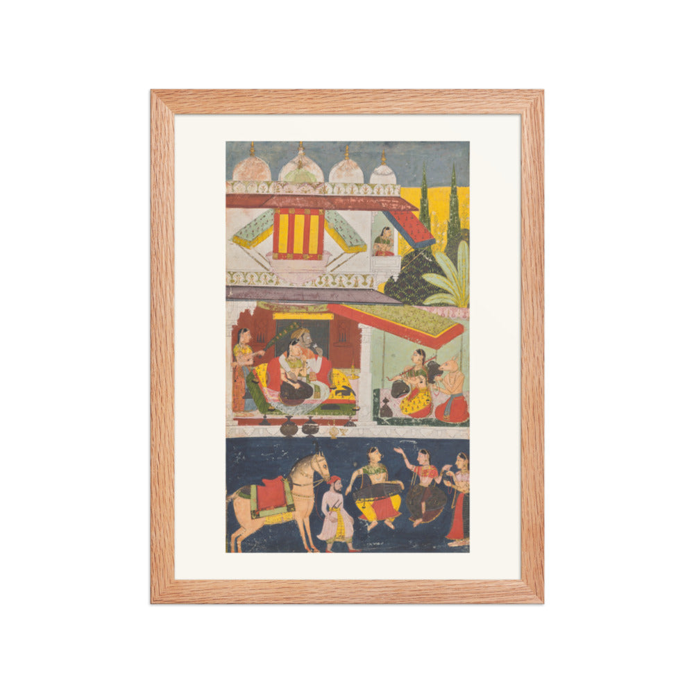 Shri Raga, from a Ragamala — Restored Rajput Wall Art — view 4