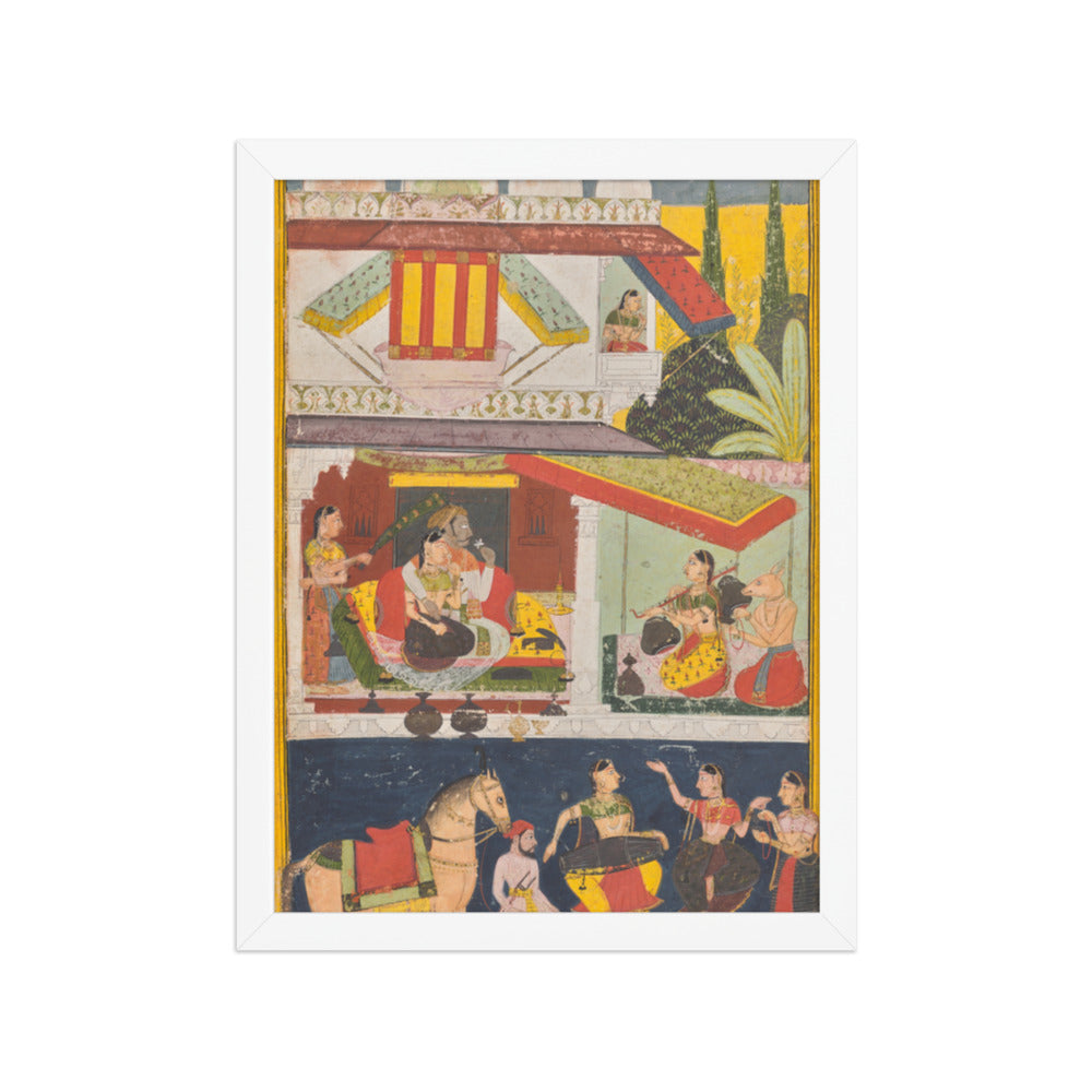 Shri Raga, from a Ragamala — Restored Rajput Wall Art — view 6
