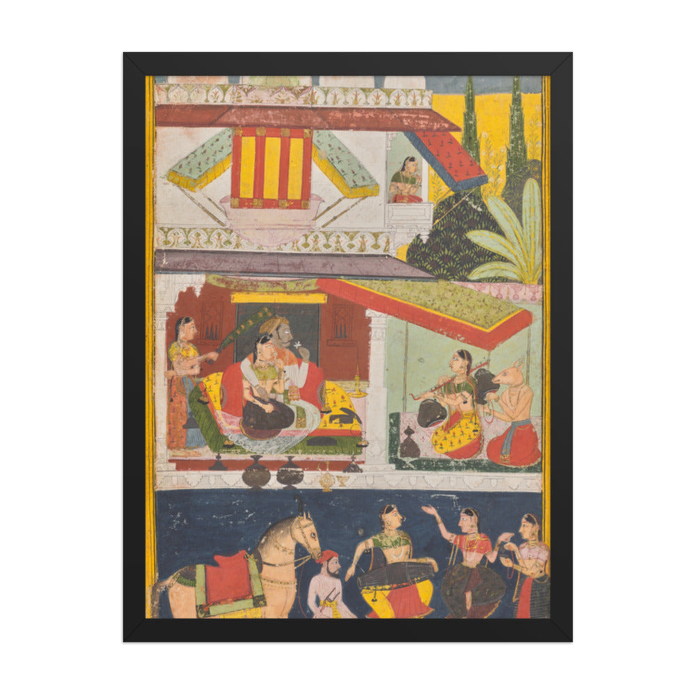Shri Raga, from a Ragamala — Restored Rajput Wall Art — view 1