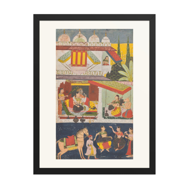Shri Raga, from a Ragamala — Restored Rajput Wall Art