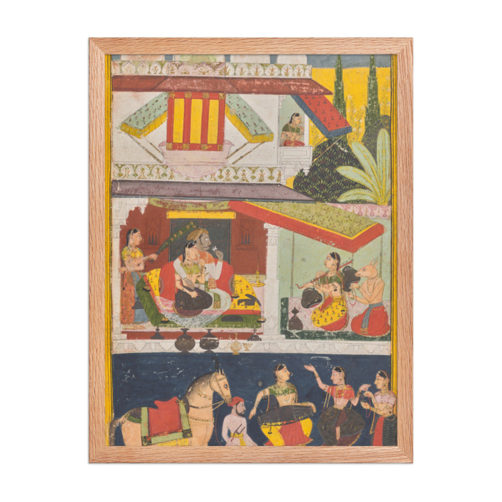 Shri Raga, from a Ragamala — Restored Rajput Wall Art — view 3