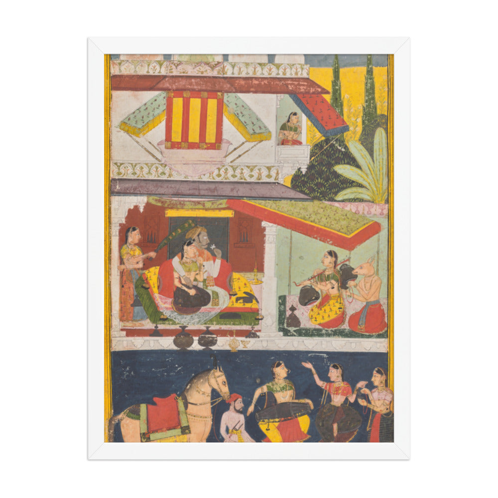 Shri Raga, from a Ragamala — Restored Rajput Wall Art — view 5