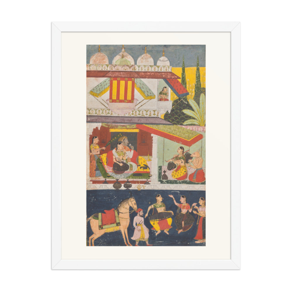 Shri Raga, from a Ragamala — Restored Rajput Wall Art — view 5