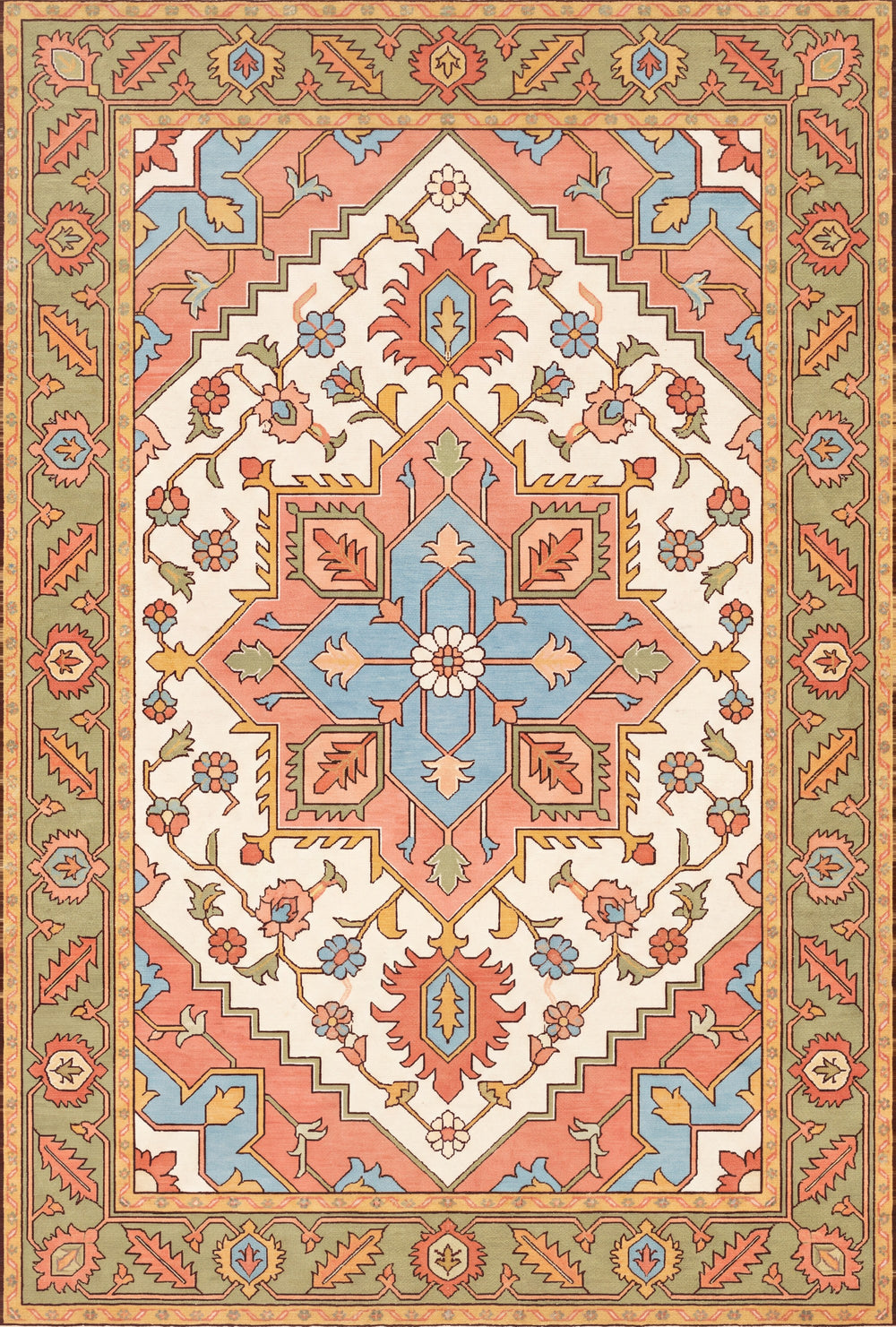 Tabriz Dawn — Heriz Medallion Persian Area Rug — view 2