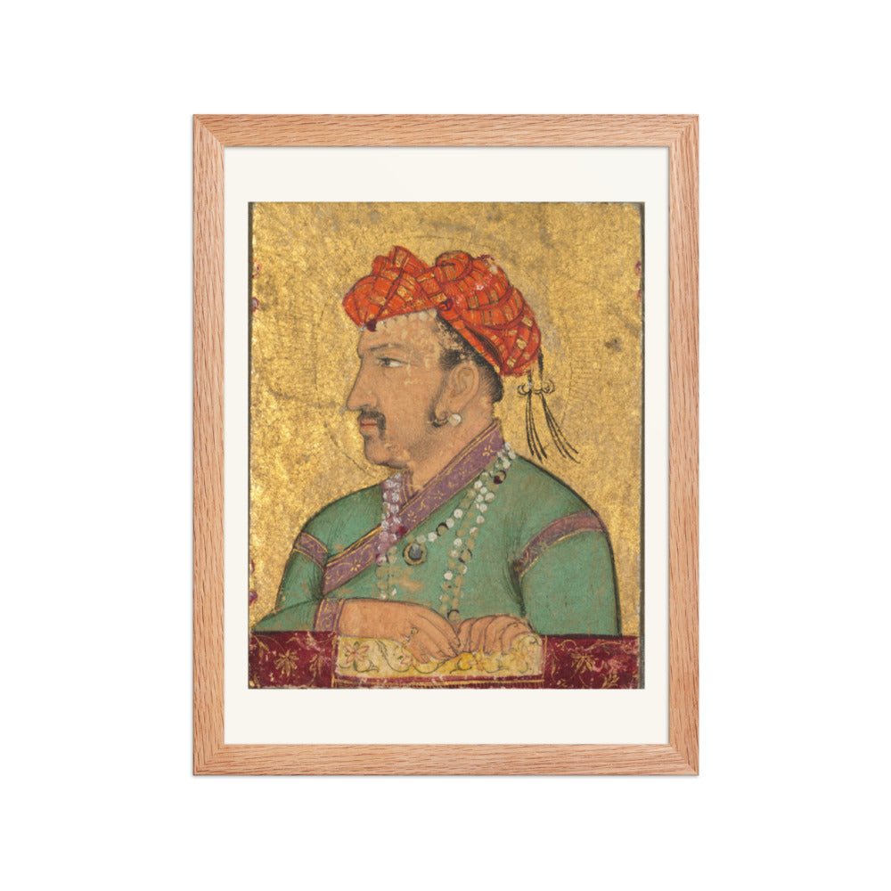 Portrait Jewel of Emperor Jahangir — Restored Mughal Wall Art — view 4