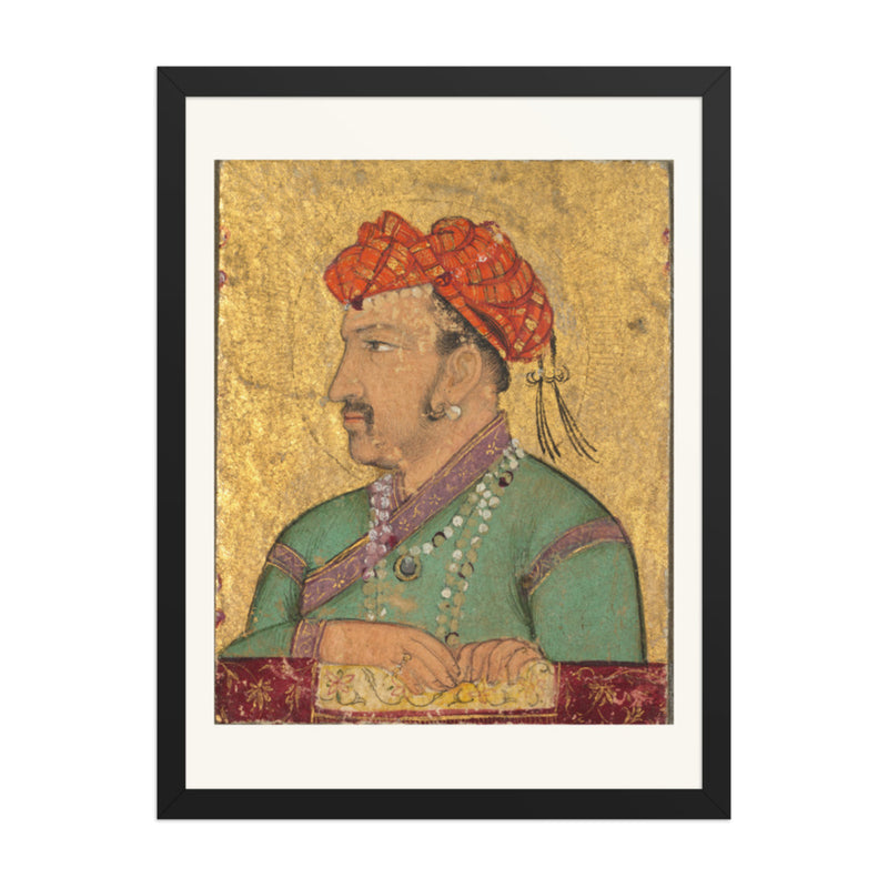 Portrait Jewel of Emperor Jahangir — Restored Mughal Wall Art
