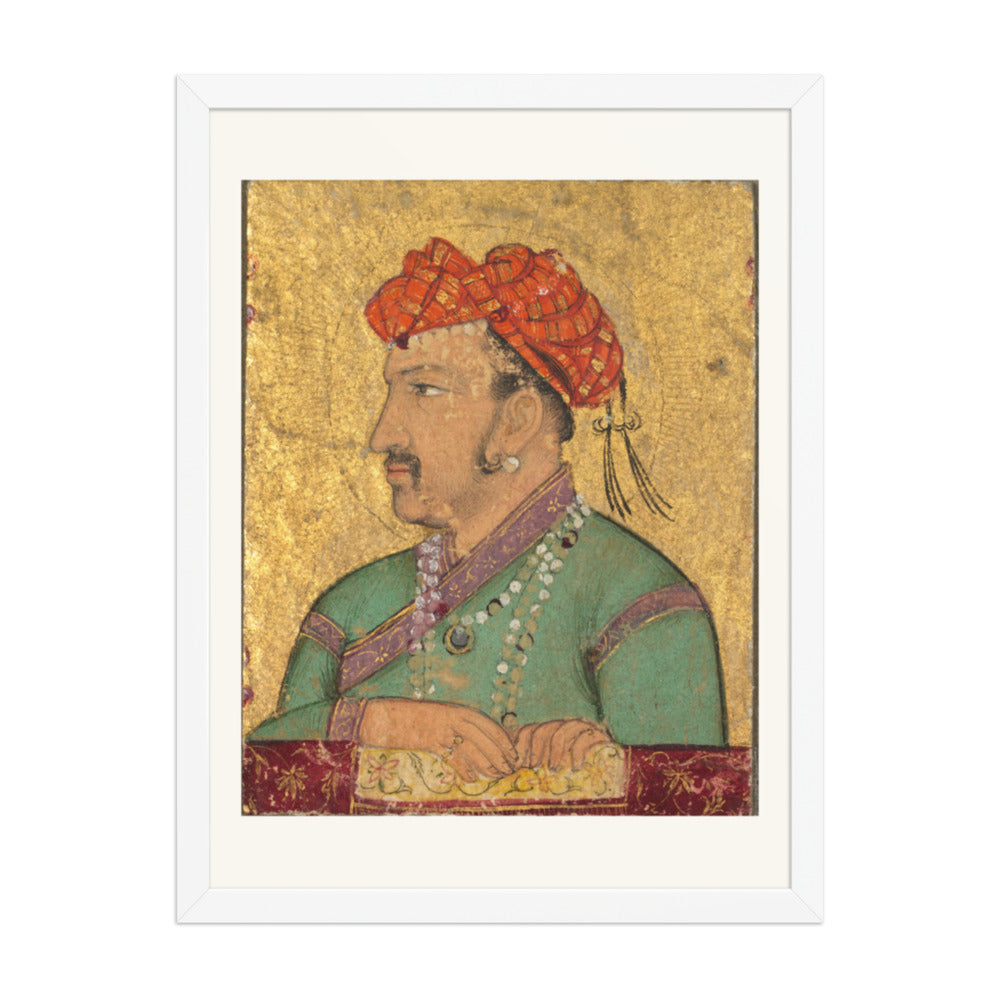 Portrait Jewel of Emperor Jahangir — Restored Mughal Wall Art — view 5