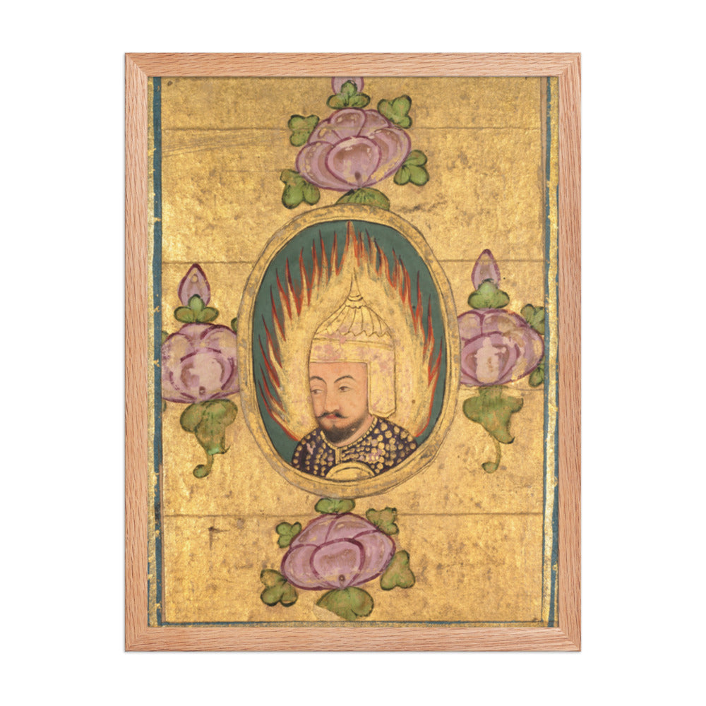 Babar(?) — Restored Mughal Wall Art — view 3