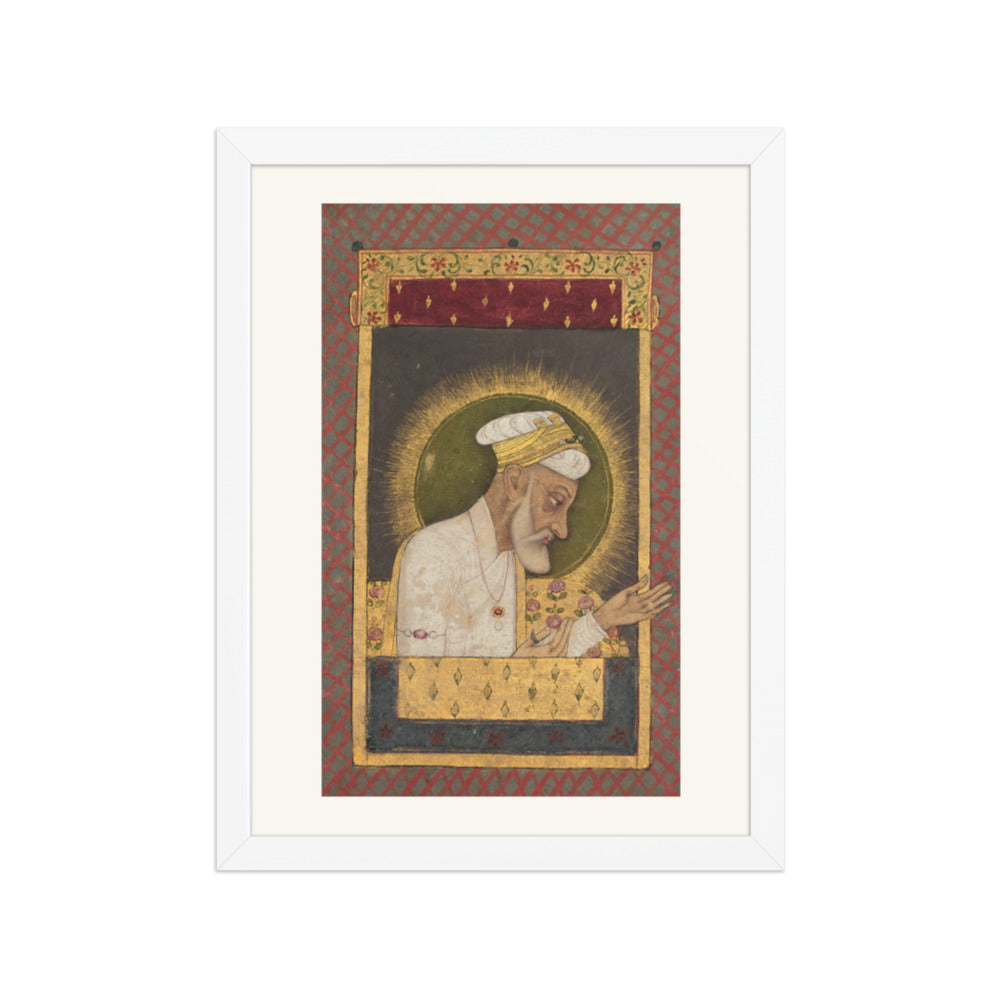 Portrait of Emperor Aurangzeb — Restored Mughal Wall Art — view 6
