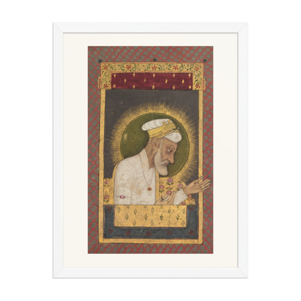 Portrait of Emperor Aurangzeb — Restored Mughal Wall Art — view 5
