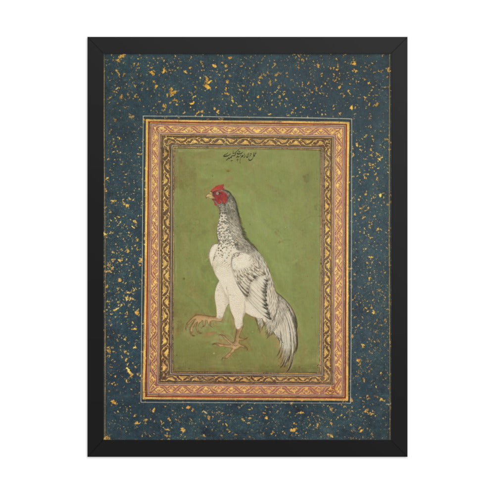 Rooster — Restored Mughal Wall Art — view 1
