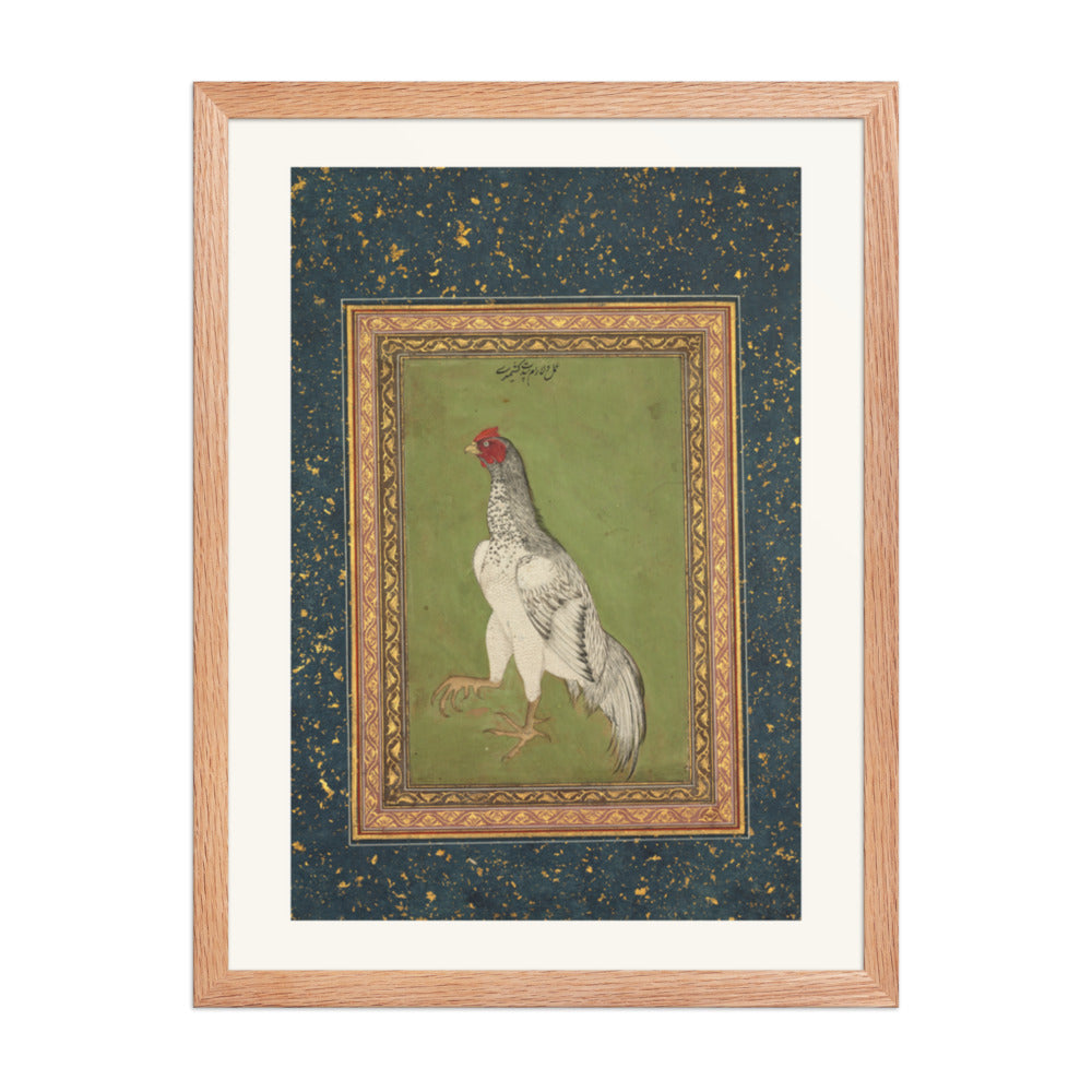 Rooster — Restored Mughal Wall Art — view 3