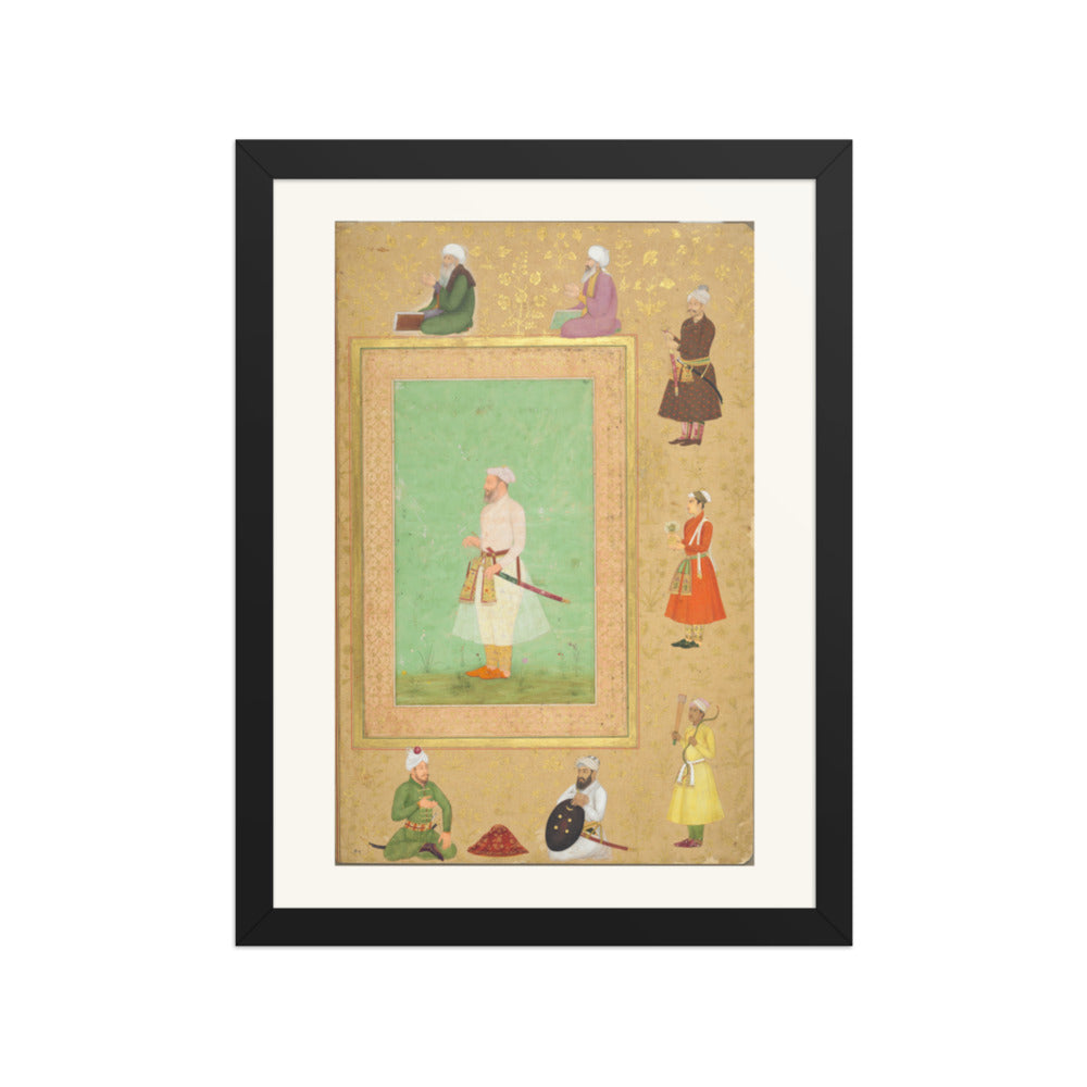 Portrait of Asaf Khan, from the Late Shah Jahan Album — Restored Mughal Wall Art — view 2