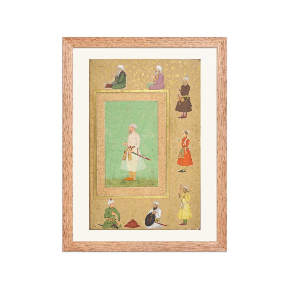 Portrait of Asaf Khan, from the Late Shah Jahan Album — Restored Mughal Wall Art — view 4