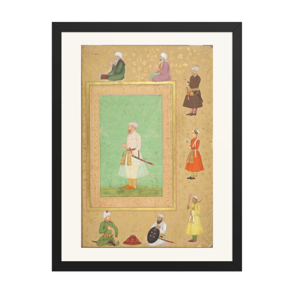 Portrait of Asaf Khan, from the Late Shah Jahan Album — Restored Mughal Wall Art — view 1
