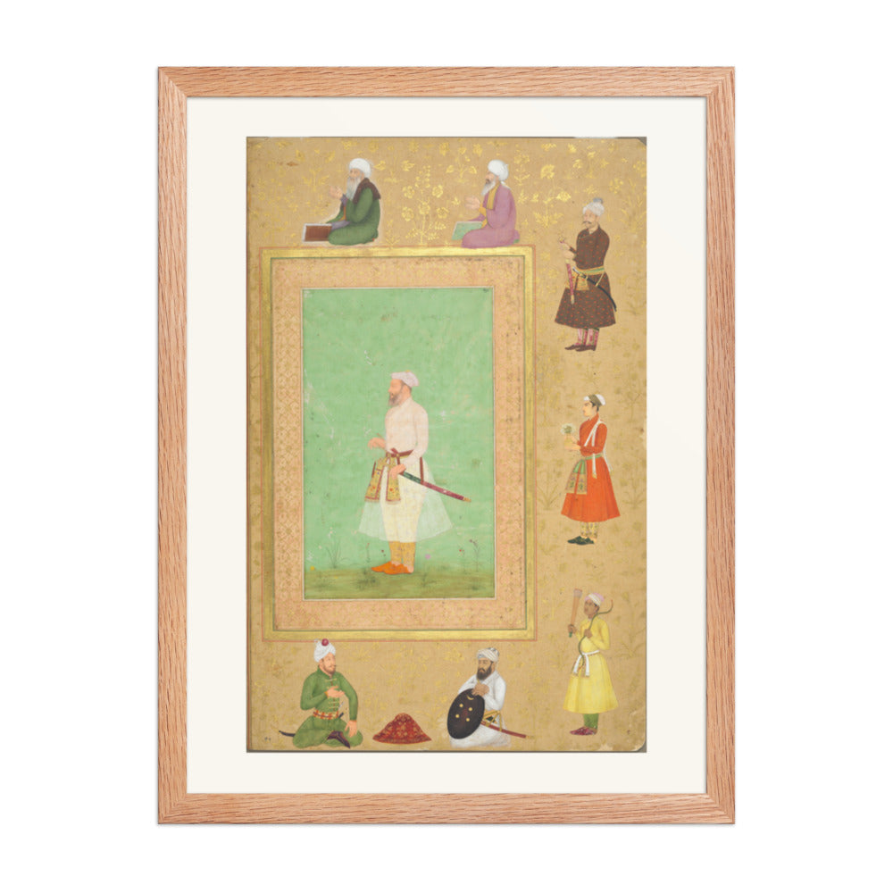 Portrait of Asaf Khan, from the Late Shah Jahan Album — Restored Mughal Wall Art — view 3