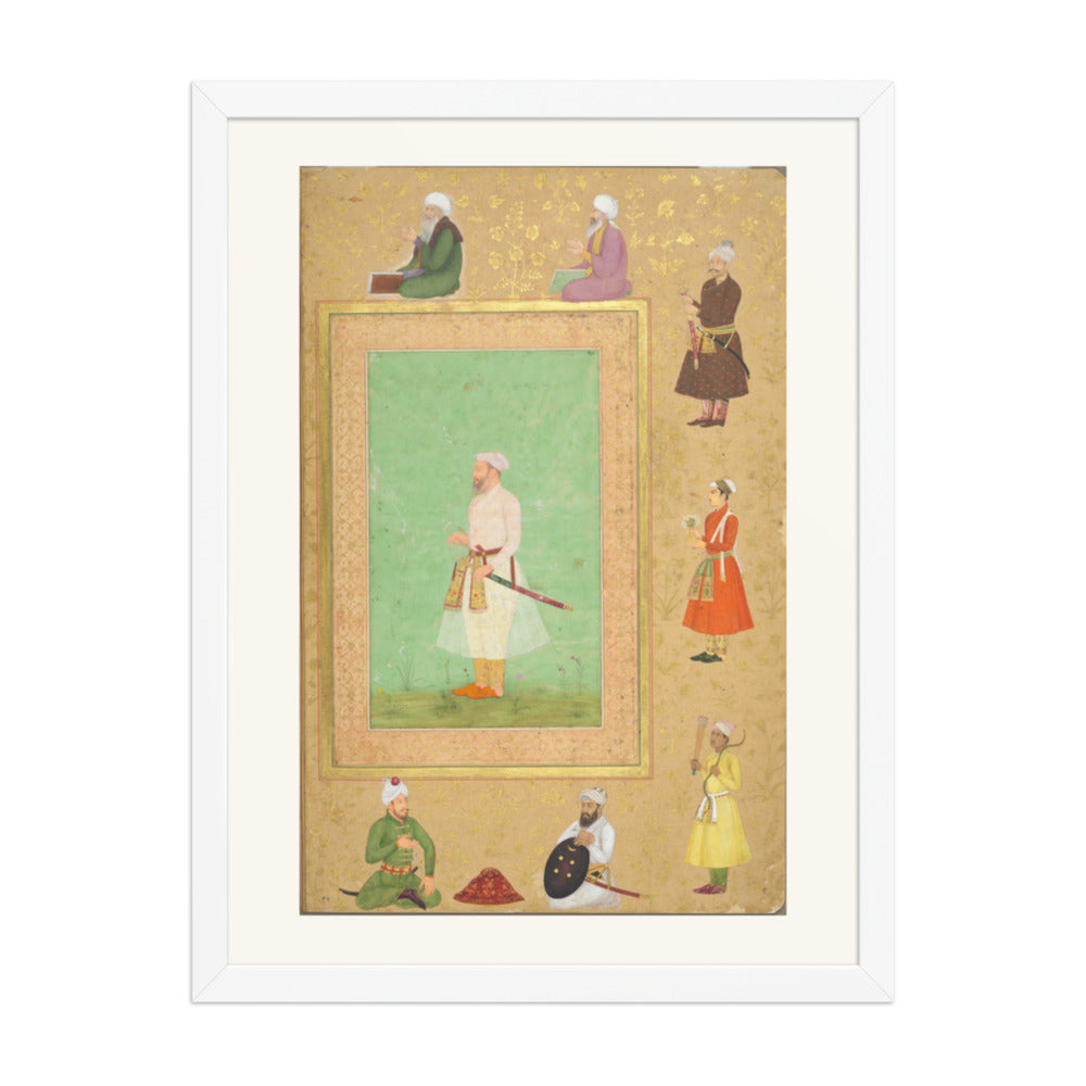 Portrait of Asaf Khan, from the Late Shah Jahan Album — Restored Mughal Wall Art — view 5