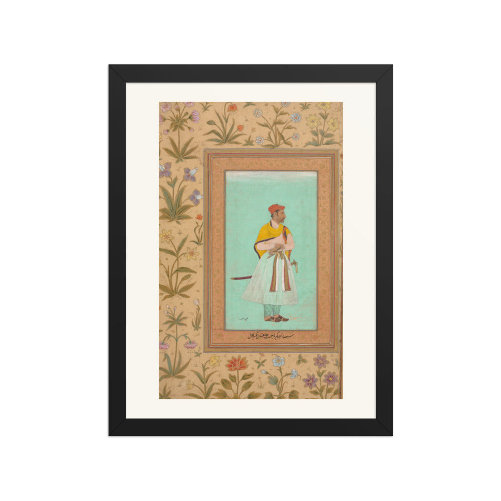 Portrait of Raja Bikramajit, by Lal Chand — Restored Mughal Wall Art — view 2