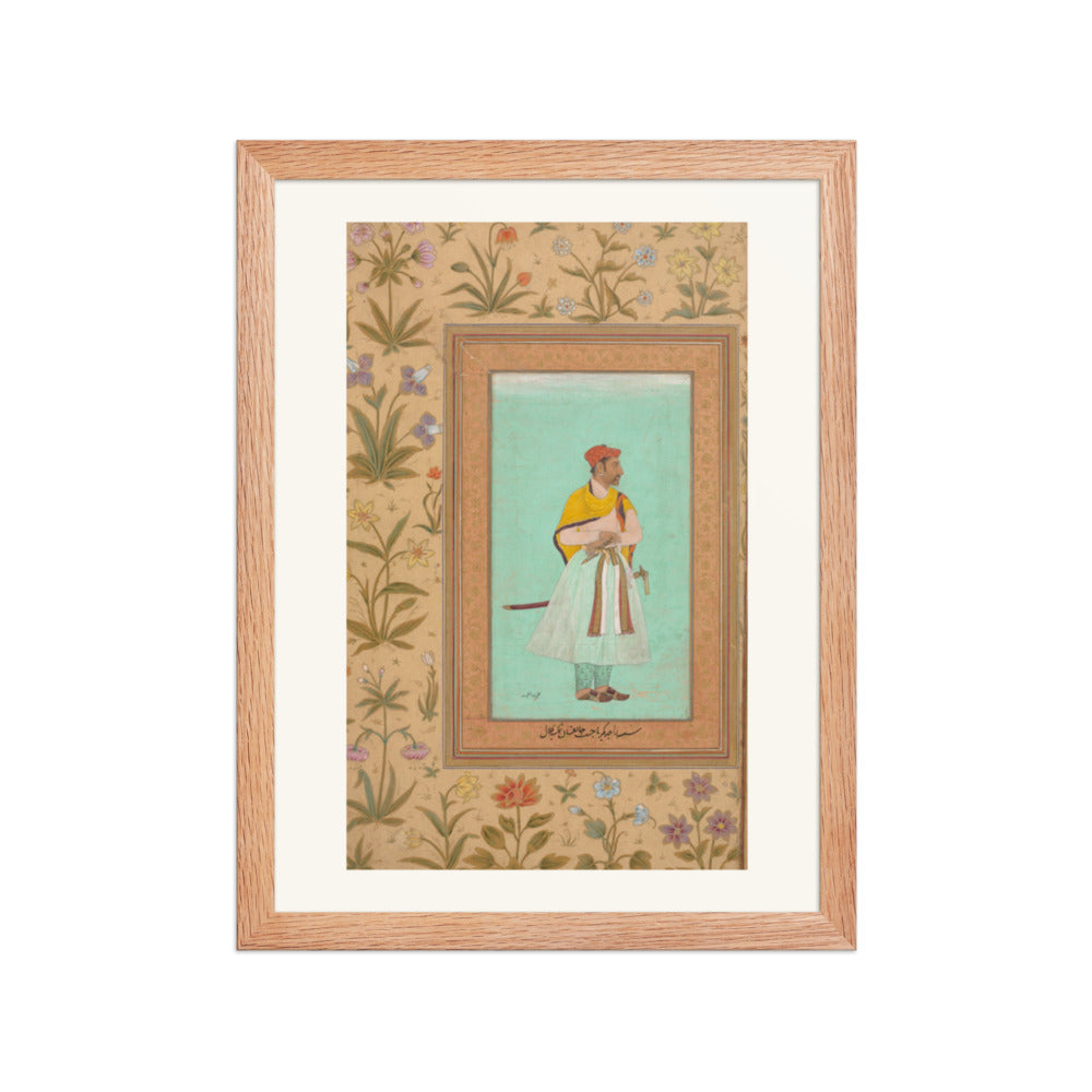Portrait of Raja Bikramajit, by Lal Chand — Restored Mughal Wall Art — view 4