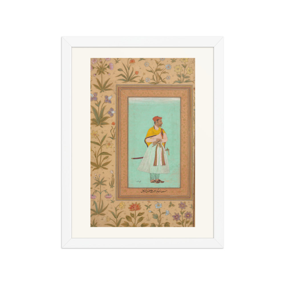 Portrait of Raja Bikramajit, by Lal Chand — Restored Mughal Wall Art — view 6