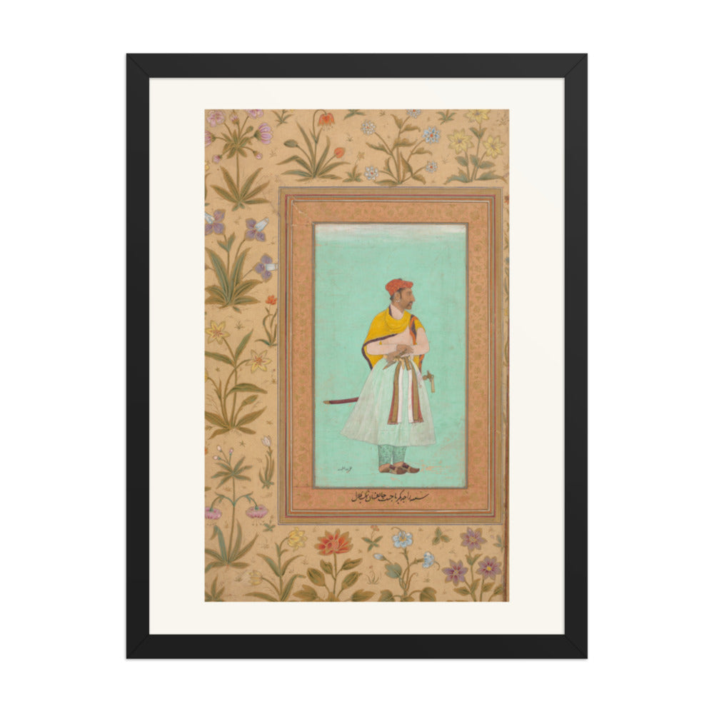 Portrait of Raja Bikramajit, by Lal Chand — Restored Mughal Wall Art — view 1
