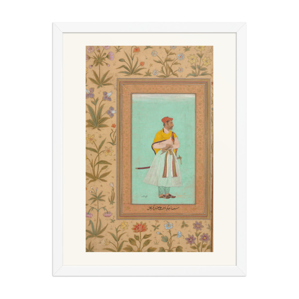 Portrait of Raja Bikramajit, by Lal Chand — Restored Mughal Wall Art — view 5
