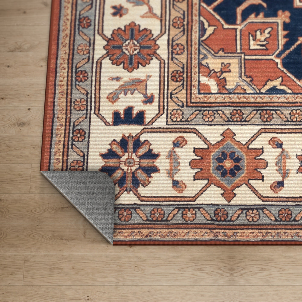 Heriz Ember — Rust & Indigo Persian Area Rug — view 4