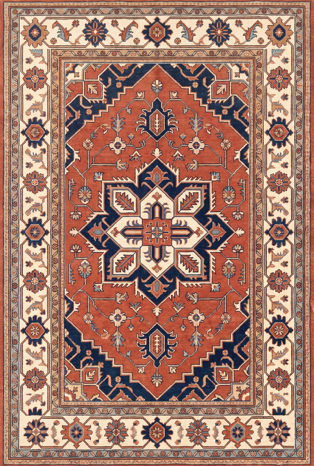 Heriz Ember — Rust & Indigo Persian Area Rug — view 2