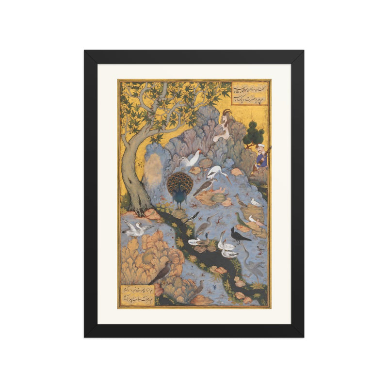The Concourse of the Birds — Mantiq al-Tayr, Isfahan | Restored Persian Wall Art
