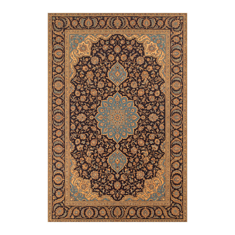 Kashan Nights — Dark Floral Persian Area Rug
