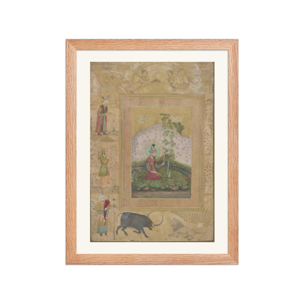 Humayun Seated in a Landscape — Folio from the Late Shah Jahan Album — view 2