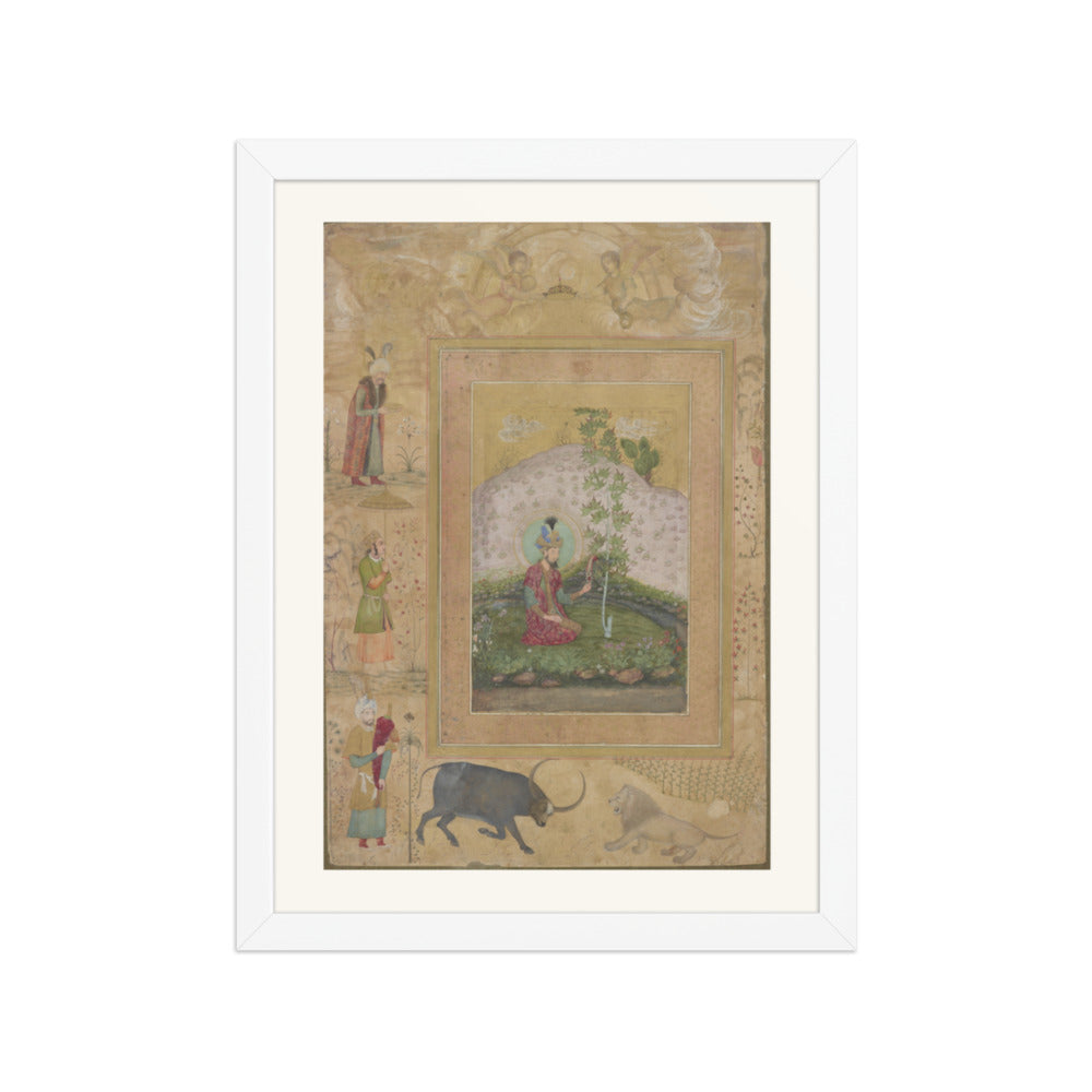 Humayun Seated in a Landscape — Folio from the Late Shah Jahan Album — view 3