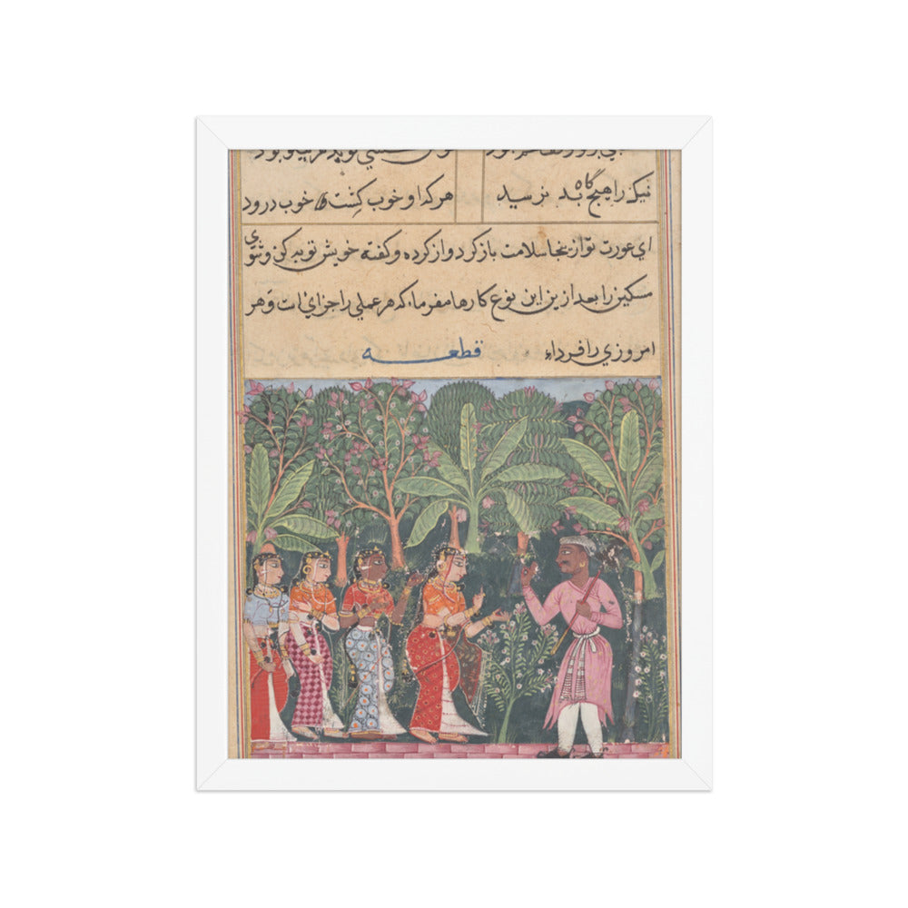The merchant’s daughter meets the — Restored Mughal Wall Art — view 6
