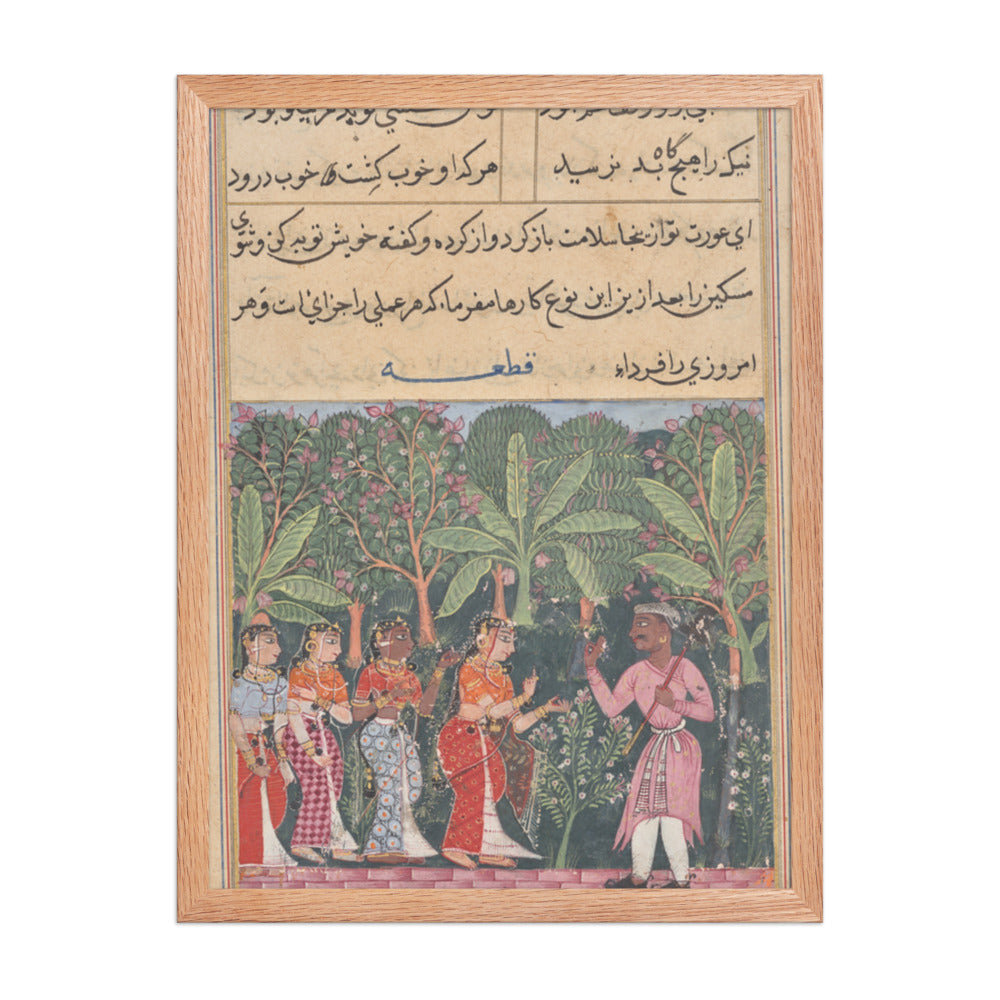 The merchant’s daughter meets the — Restored Mughal Wall Art — view 3
