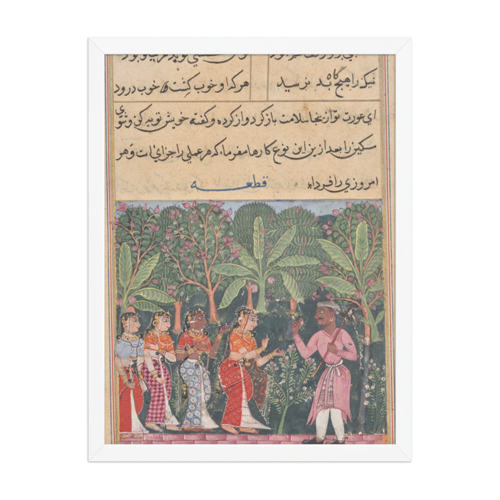 The merchant’s daughter meets the — Restored Mughal Wall Art — view 5