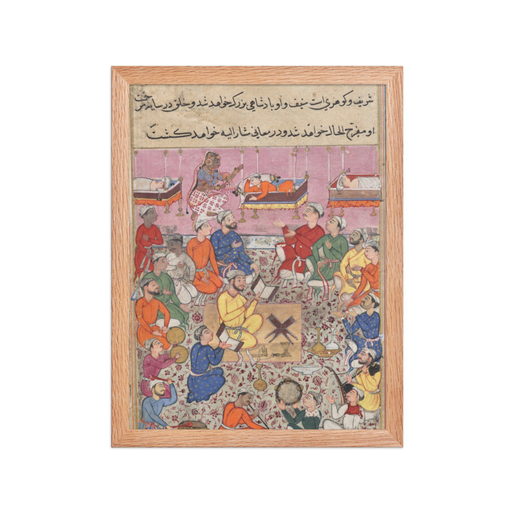 The infant son of the king of Isfahan responds to — Restored Mughal Wall Art — view 4