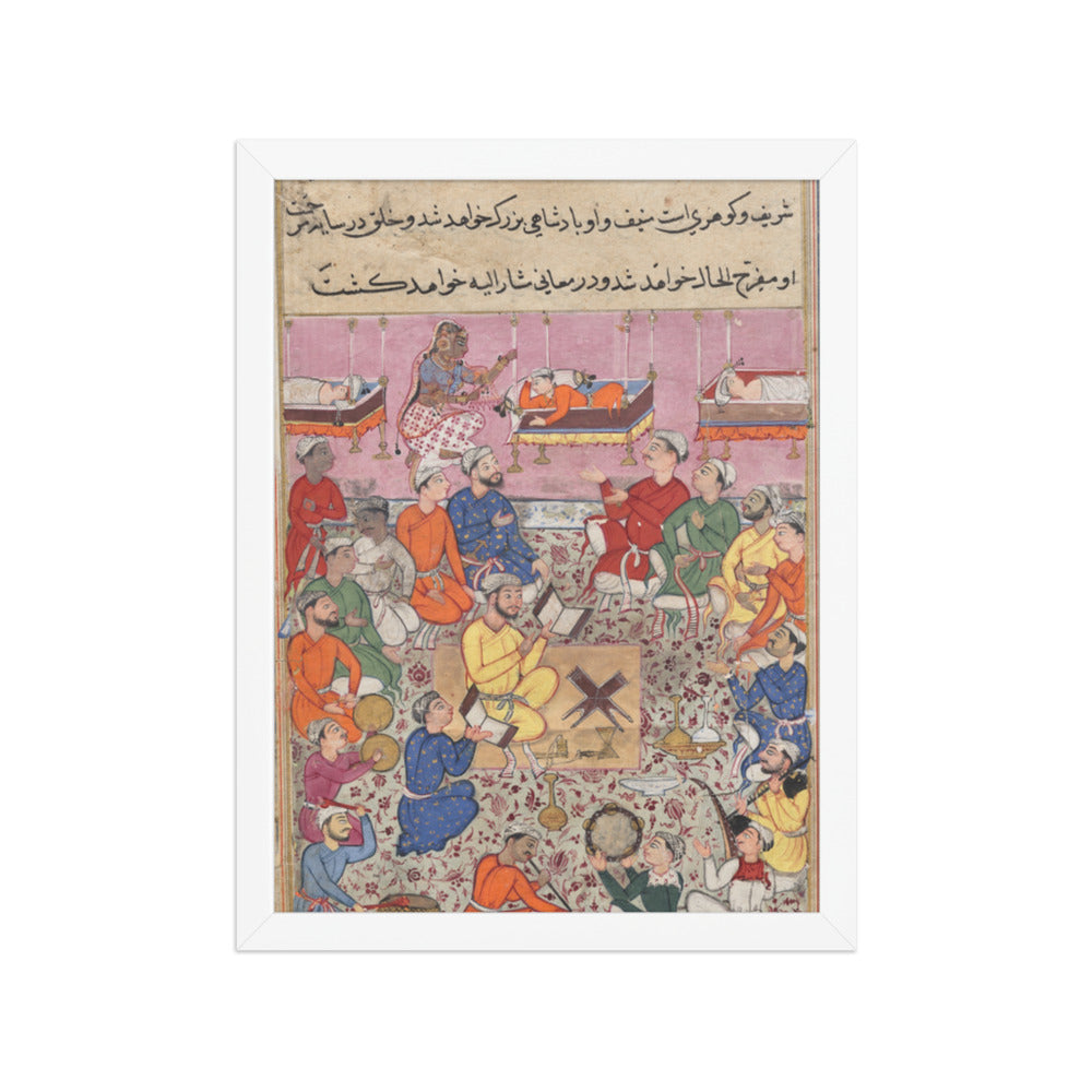 The infant son of the king of Isfahan responds to — Restored Mughal Wall Art — view 6