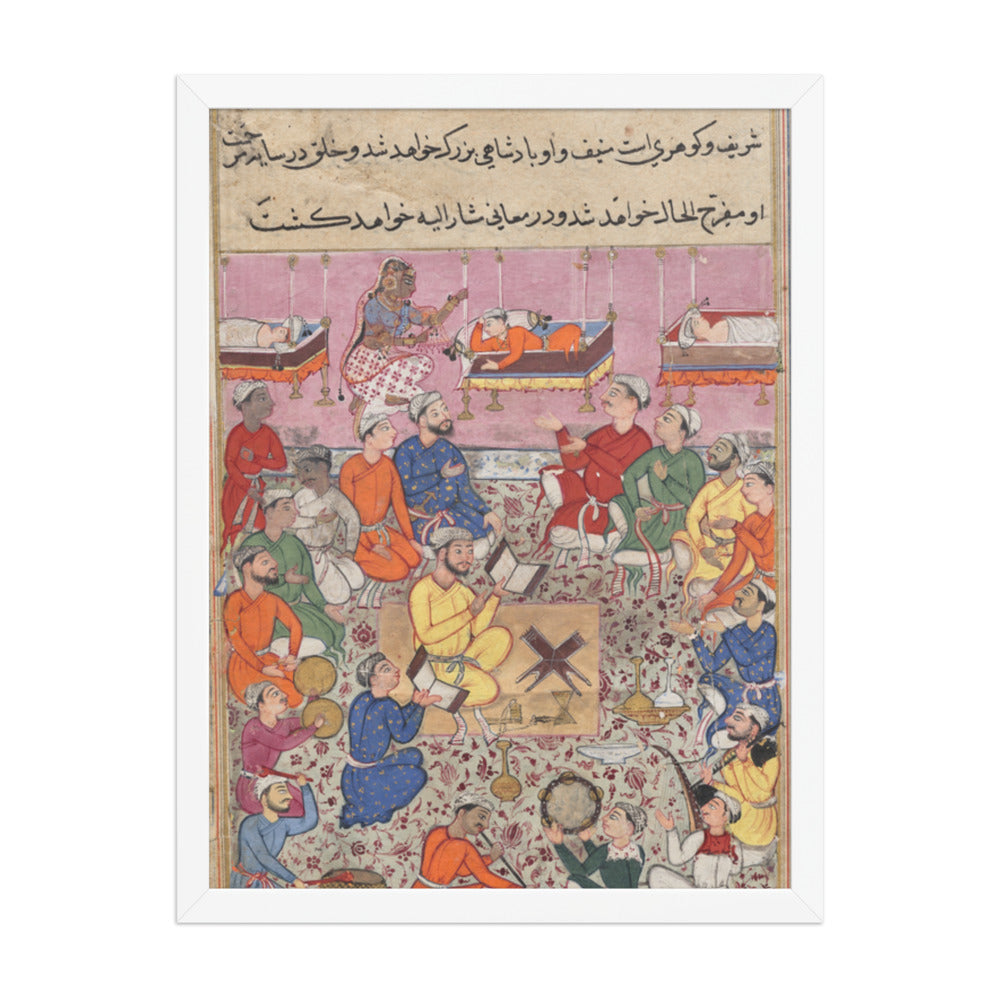 The infant son of the king of Isfahan responds to — Restored Mughal Wall Art — view 5