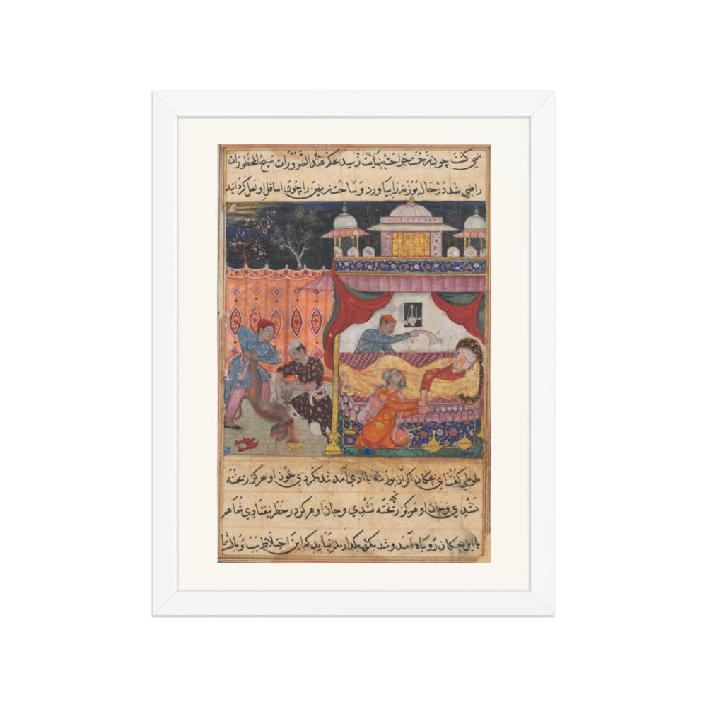 The Monkey Slain as Medicine for the Prince, by Basawan — Tuti-nama (Fifth Night) | Restored Mughal Wall Art — view 6