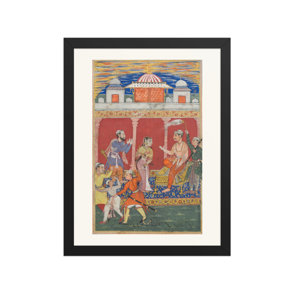 The Prince's Ordeal, by Ghulam 'Ali — Tuti-nama | Restored Mughal Wall Art — view 2