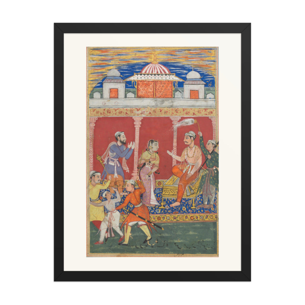 The Prince's Ordeal, by Ghulam 'Ali — Tuti-nama | Restored Mughal Wall Art — view 1