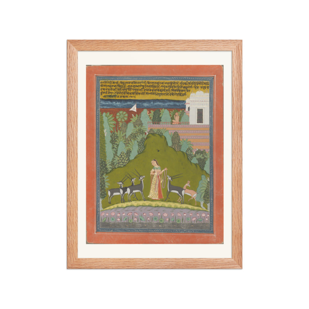Gaudi Ragini, from a Ragamala — Restored Rajput Wall Art — view 4