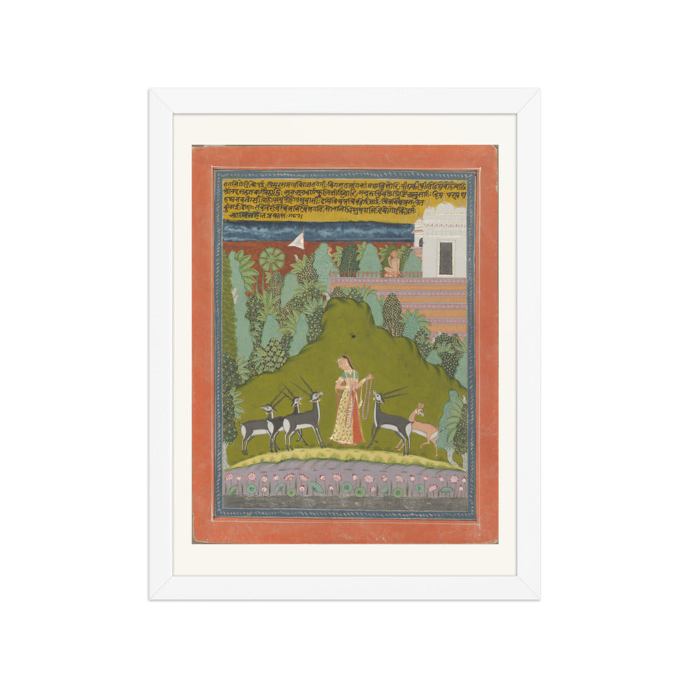 Gaudi Ragini, from a Ragamala — Restored Rajput Wall Art — view 6