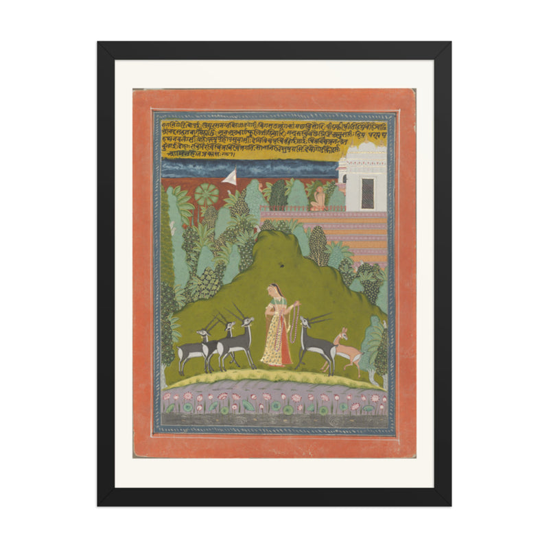 Gaudi Ragini, from a Ragamala — Restored Rajput Wall Art