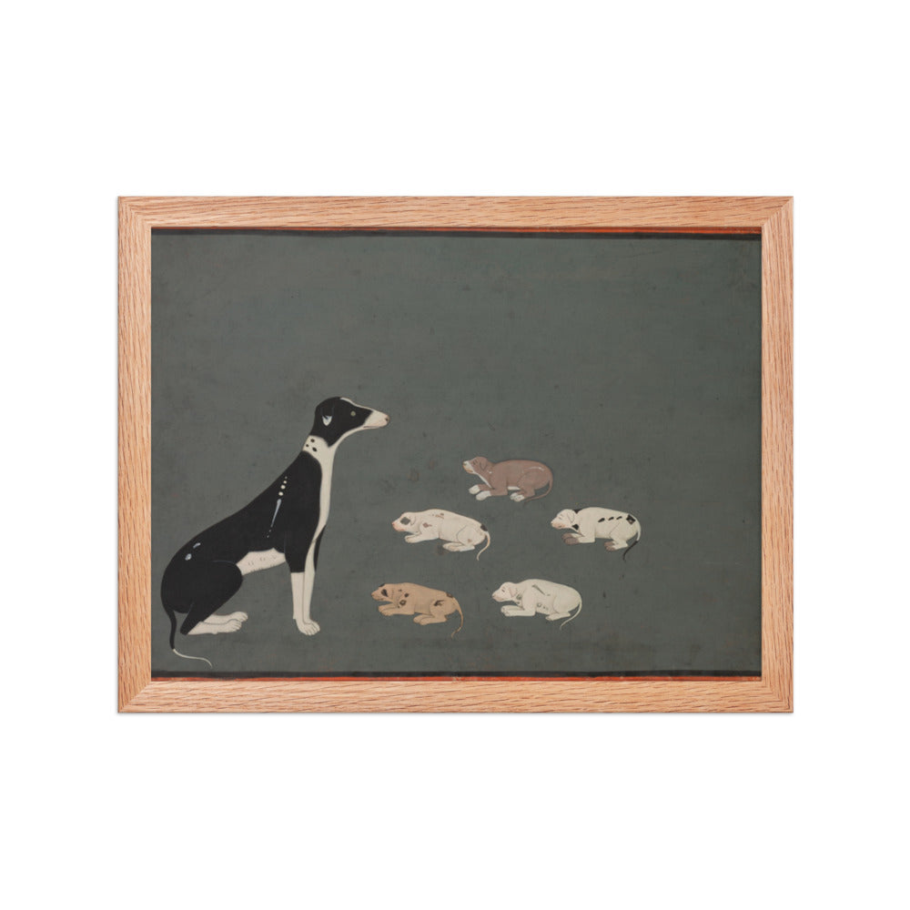 Dog with pups — Restored Rajput Wall Art — view 4