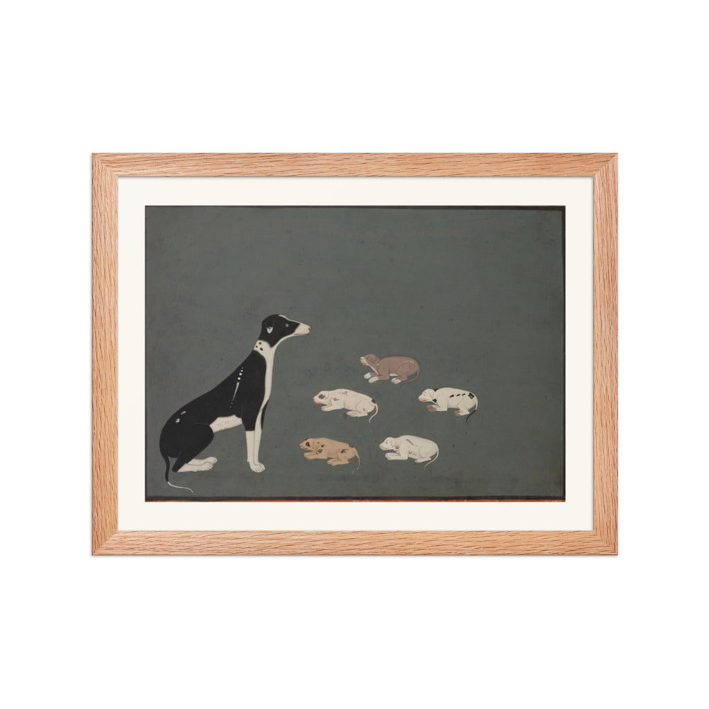 Dog with pups — Restored Rajput Wall Art — view 4
