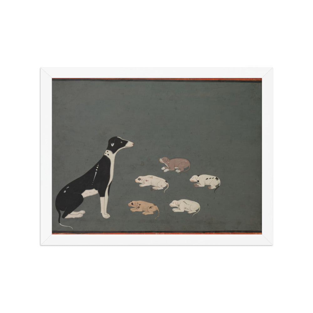 Dog with pups — Restored Rajput Wall Art — view 6
