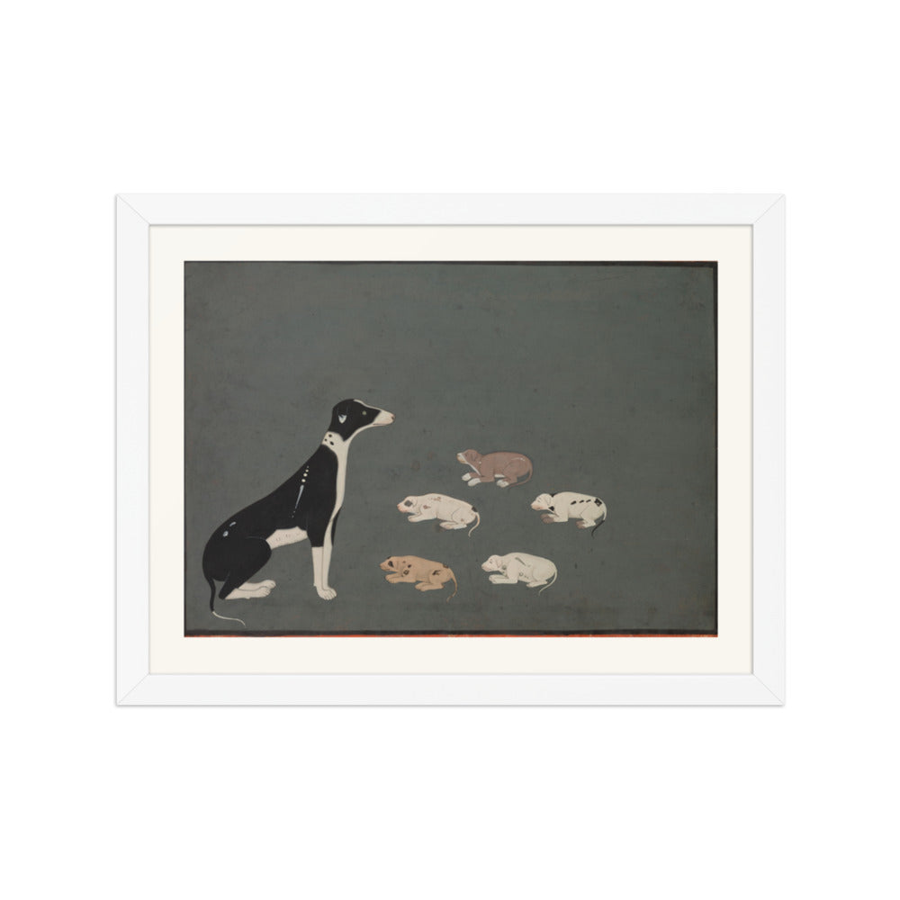 Dog with pups — Restored Rajput Wall Art — view 6